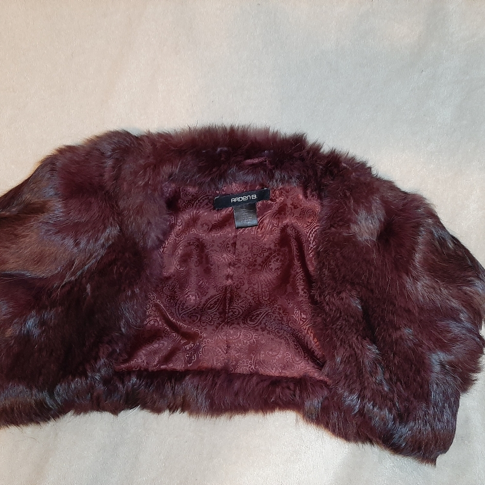 Real rabbit fur shrug